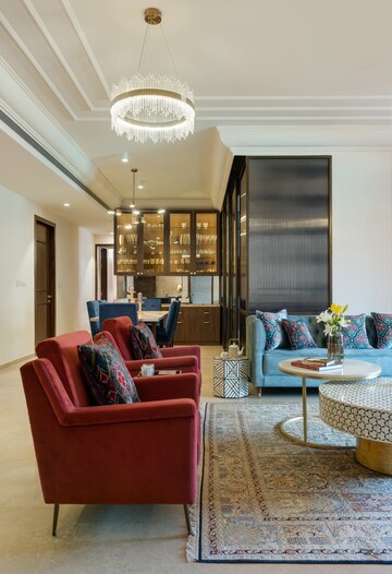 Living Room in 4 BHK Apartment at Prestige Leela Residency, Kodihalli – for Sale