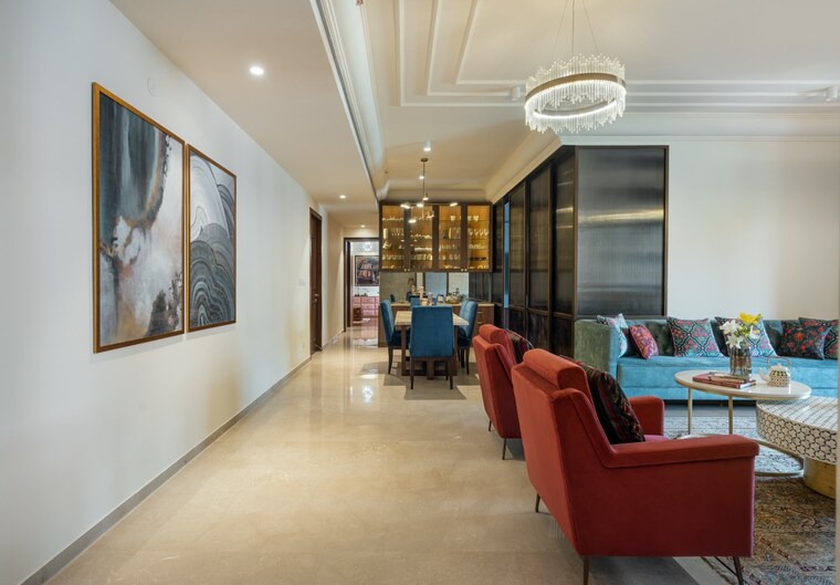 Living Room, prestige-leela-residency 4 Bedroom 3027 Sq.Ft. Apartment In Kodihalli Bangalore 8931594