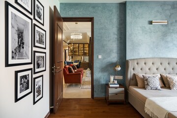 Living Room in 4 BHK Apartment at Prestige Leela Residency, Kodihalli – for Sale