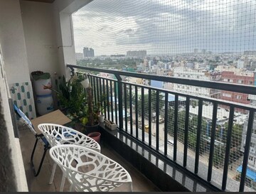 Balcony in 3 BHK Apartment at Pranit Galaxy Apartments, Kondapur – for Rent