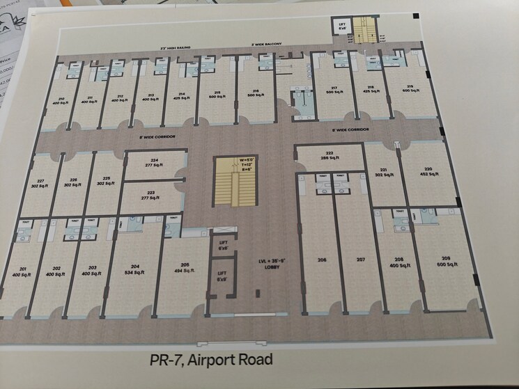Floor Plan, new-aster-plaza Commercial Office Space 275 Sq.Ft. In International Airport Road Zirakpur 8931656