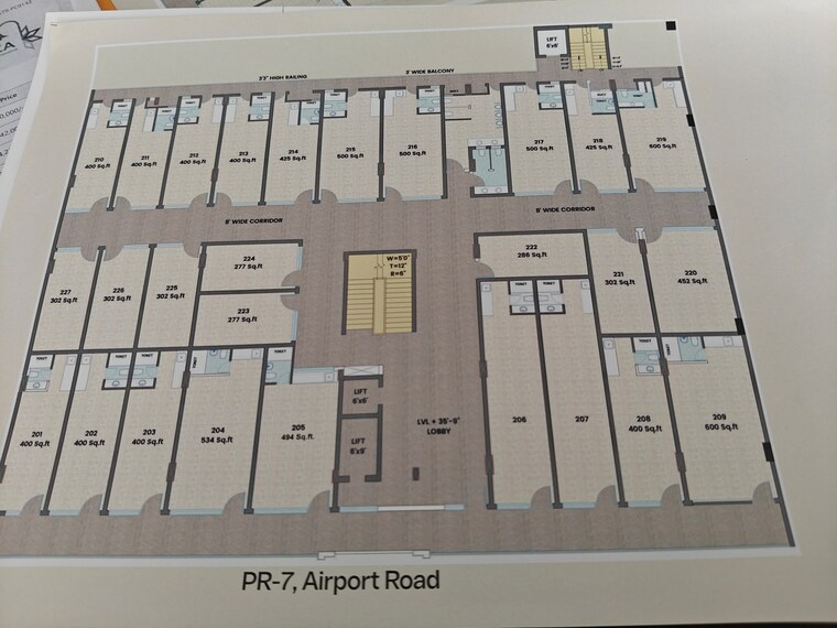 Floor Plan, new-aster-plaza Commercial Office Space 275 Sq.Ft. In International Airport Road Zirakpur 8931656