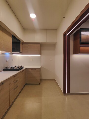 Kitchen in 2 BHK Apartment at Bhartiya Nikoo Homes Phase 2, Thanisandra Main Road – for Rent