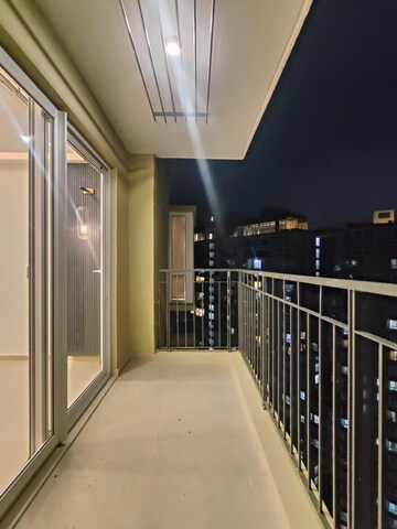 Balcony in 2 BHK Apartment at Bhartiya Nikoo Homes Phase 2, Thanisandra Main Road – for Rent