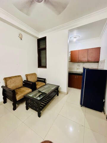 Living Room in 1 BHK Apartment at Palm Residency Chhatarpur, Chattarpur – for Rent
