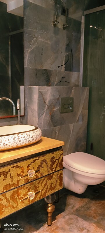 Bathroom in 3 BHK Apartment at Nandini Metro Suites Bliss, Vaishali Sector 4 – for Rent