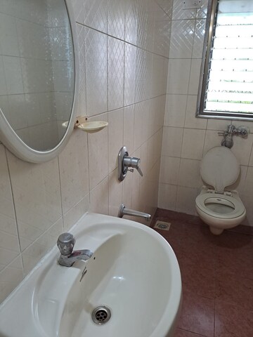 Bathroom in 3 BHK Apartment at Royal Classic Co Op Society, Andheri West – for Rent