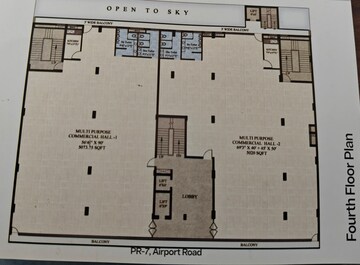 Floor Plan in  Showroom at New Aster Plaza, International Airport Road – for Rent