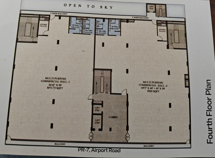 Floor Plan, new-aster-plaza Commercial Showroom 5074 Sq.Ft. In International Airport Road Zirakpur 8932201
