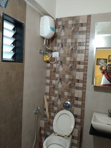 Bathroom in 2 BHK Apartment at Akshar Pavilion, Gotri – for Rent