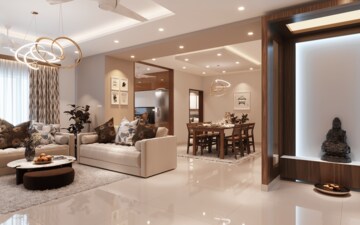Living Room in 3 BHK Apartment at SV Polaris, Panathur – for Sale