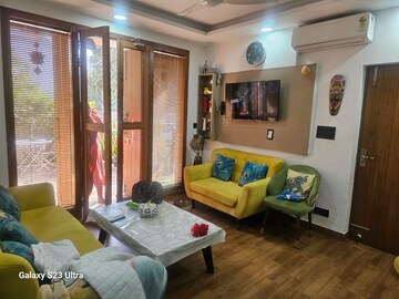 Living Room in 3 BHK Builder Floor at Ansal Sushant Residency, Sushant Lok Iii – for Sale