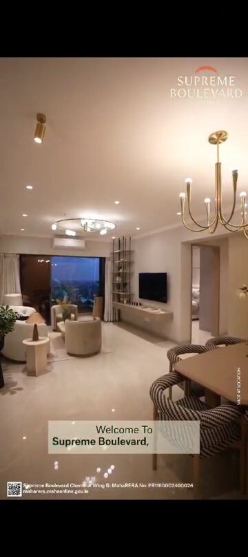 Living Room in 2 BHK Apartment at Supreme Boulevard, Chembur – for Sale
