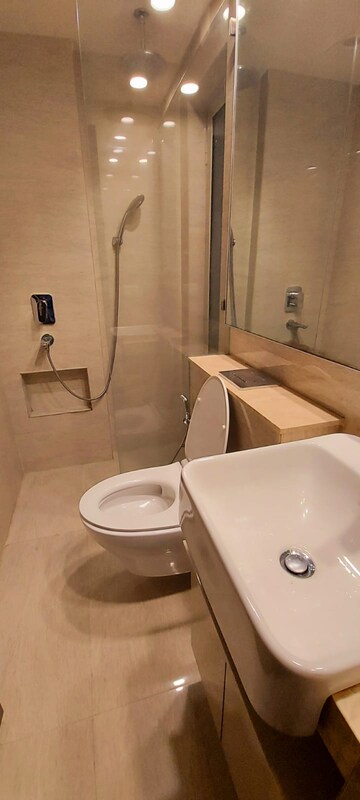 Bathroom in 1 BHK Apartment at Hiranandani Regent Hill, Powai – for Rent