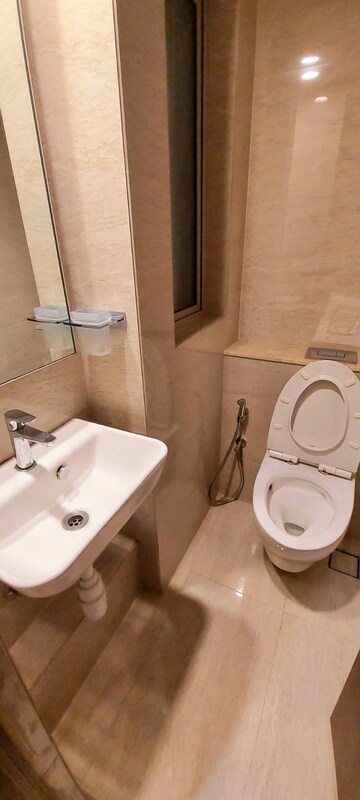 Bathroom in 1 BHK Apartment at Hiranandani Regent Hill, Powai – for Rent