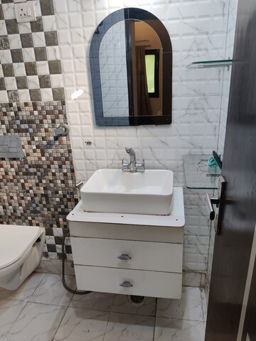 Bathroom in 2 BHK Apartment at Madhur Apartment, Paschim Vihar – for Rent