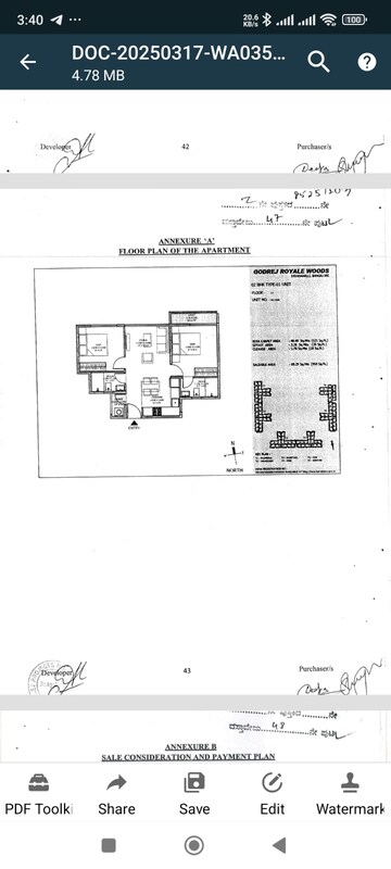 2 BHK Apartment For Sale in Godrej Royale Woods, Devanahalli