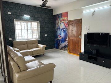Living Room in 3 BHK Builder Floor at Vishnu Vistara, Hi Tech City – for Rent