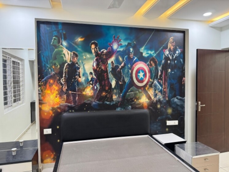 Bedroom, vishnu-vistara 3 Bedroom 1950 Sq.Ft. Builder Floor In Hi Tech City Hyderabad 8934817