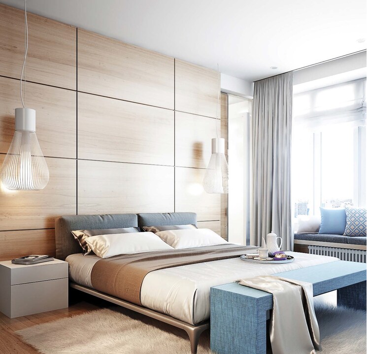 Bedroom, unique-youtopia 3 Bedroom 1400 Sq.Ft. Apartment In Kharadi Pune 8934879