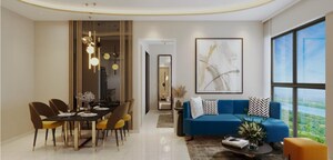 Living Room in 2 BHK Apartment at Lodha Crown Kolshet, Kolshet Road – for Sale