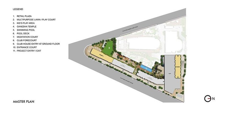 Master Plan, lodha-crown-kolshet 2 Bedroom 530 Sq.Ft. Apartment In Kolshet Road Thane 8935069