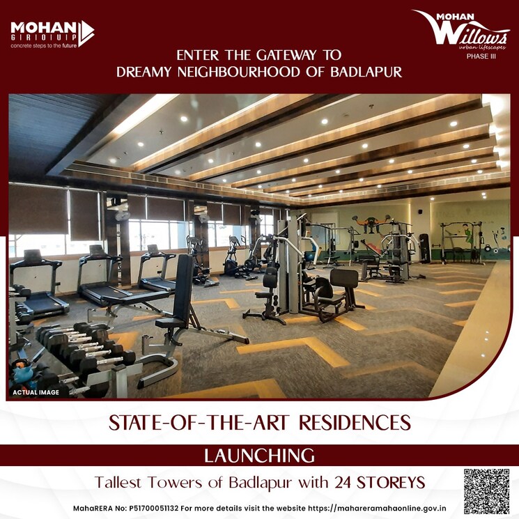 Gym, mohan-willows 1 Bedroom 600 Sq.Ft. Apartment In Badlapur East Thane 8935106