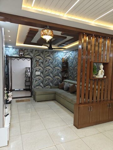 Living Room in 3 BHK Apartment at Ramky One Harmony, Bachupally – for Sale