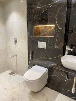 Bathroom in 4 BHK Apartment at Rustomjee Azziano Wing I, Thane West – for Sale