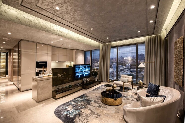 Living Room, rustomjee-crown 4 Bedroom 2587 Sq.Ft. Apartment In Prabhadevi Mumbai 8936384