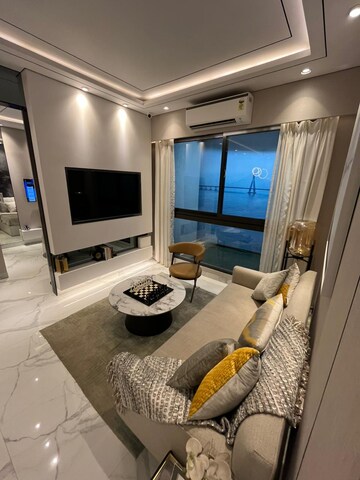 Living Room in 2 BHK Apartment at Prescon Midtown Bay, Mahim West – for Sale