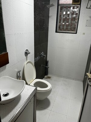 Bathroom in 3 BHK Apartment at Kamala New Apsara, Khar West – for Rent