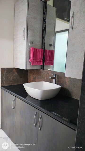 Bathroom in 1.5 BHK Apartment at Hubtown Akruti Orchid Park, Sakinaka – for Rent