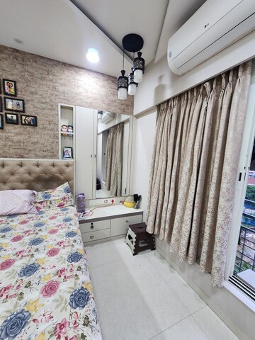 Bedroom in 2 BHK Apartment at Gurukrupa Marina Enclave, Malad West – for Rent