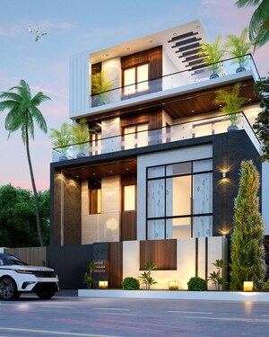 4 BHK Villa – Exterior View View at Gomti Nagar - for Sale