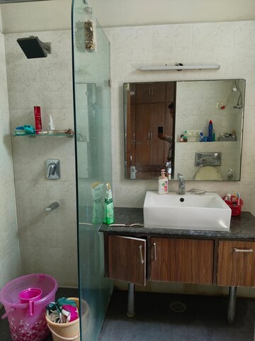 Bathroom in 3 BHK Builder Floor at Panchsheel Enclave – for Rent