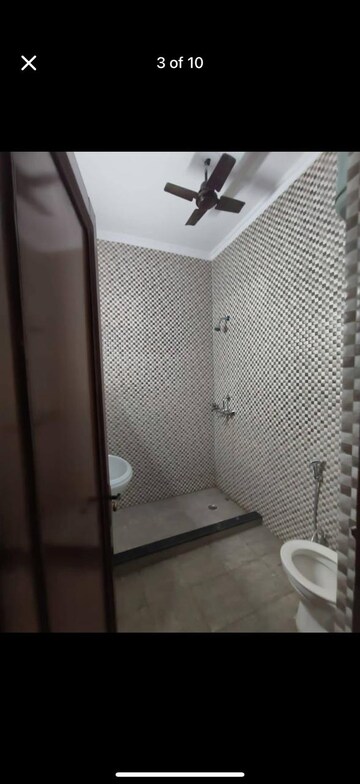 Bathroom in 3 BHK Builder Floor at Panchsheel Enclave – for Rent