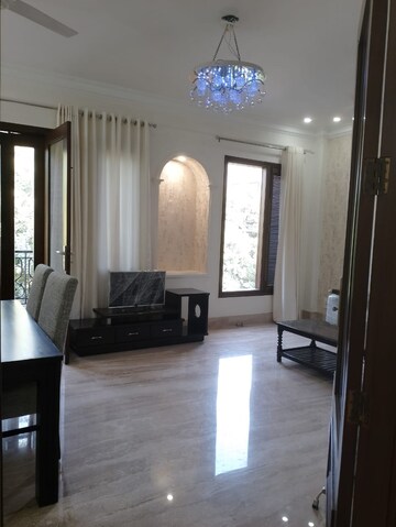 Living Room in 3 BHK Builder Floor at Boutique Residential Apartments A-15 19, Vasant Vihar – for Rent