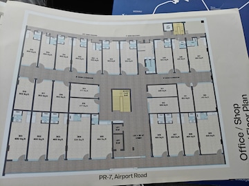 Floor Plan in  Office Space at New Aster Plaza, International Airport Road – for Sale