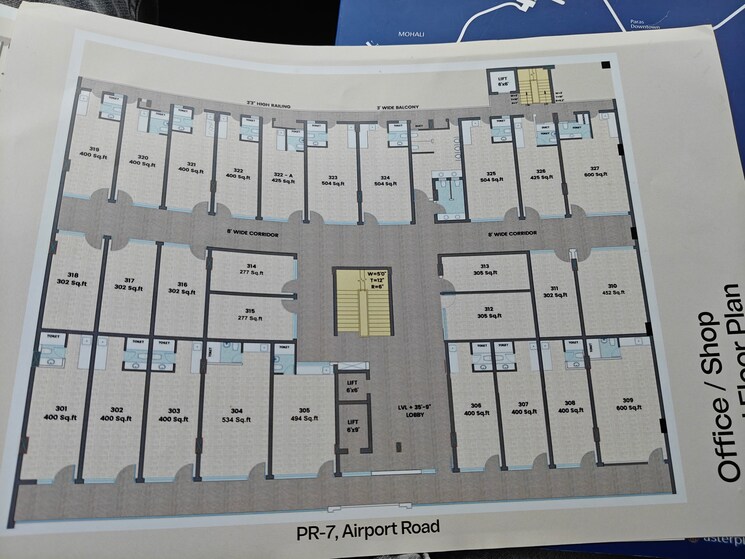 Floor Plan, new-aster-plaza Commercial Office Space 504 Sq.Ft. In International Airport Road Zirakpur 8938578
