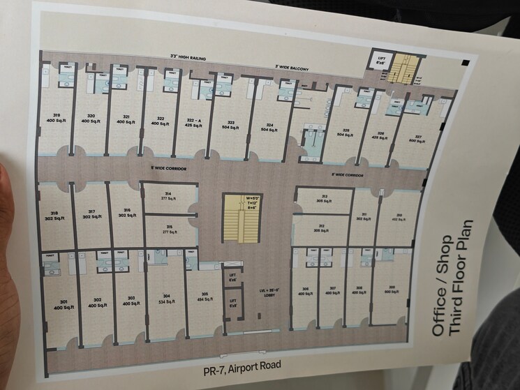 Floor Plan, new-aster-plaza Commercial Office Space 400 Sq.Ft. In International Airport Road Zirakpur 8938587