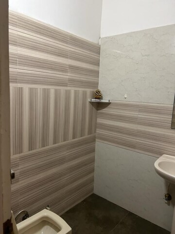Bathroom in 3 BHK Apartment at MS Enclave Zirakpur, Dhakoli – for Rent
