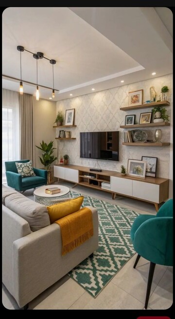 Living Room in 2 BHK Apartment at Sunteck Sky Park, Mira Road – for Sale