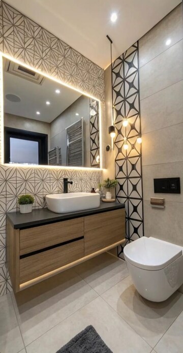Bathroom in 2 BHK Apartment at Sunteck Sky Park, Mira Road – for Sale