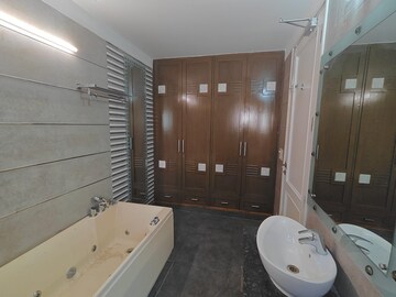 Bathroom in 4 BHK Builder Floor at Sarvodaya Enclave – for Rent