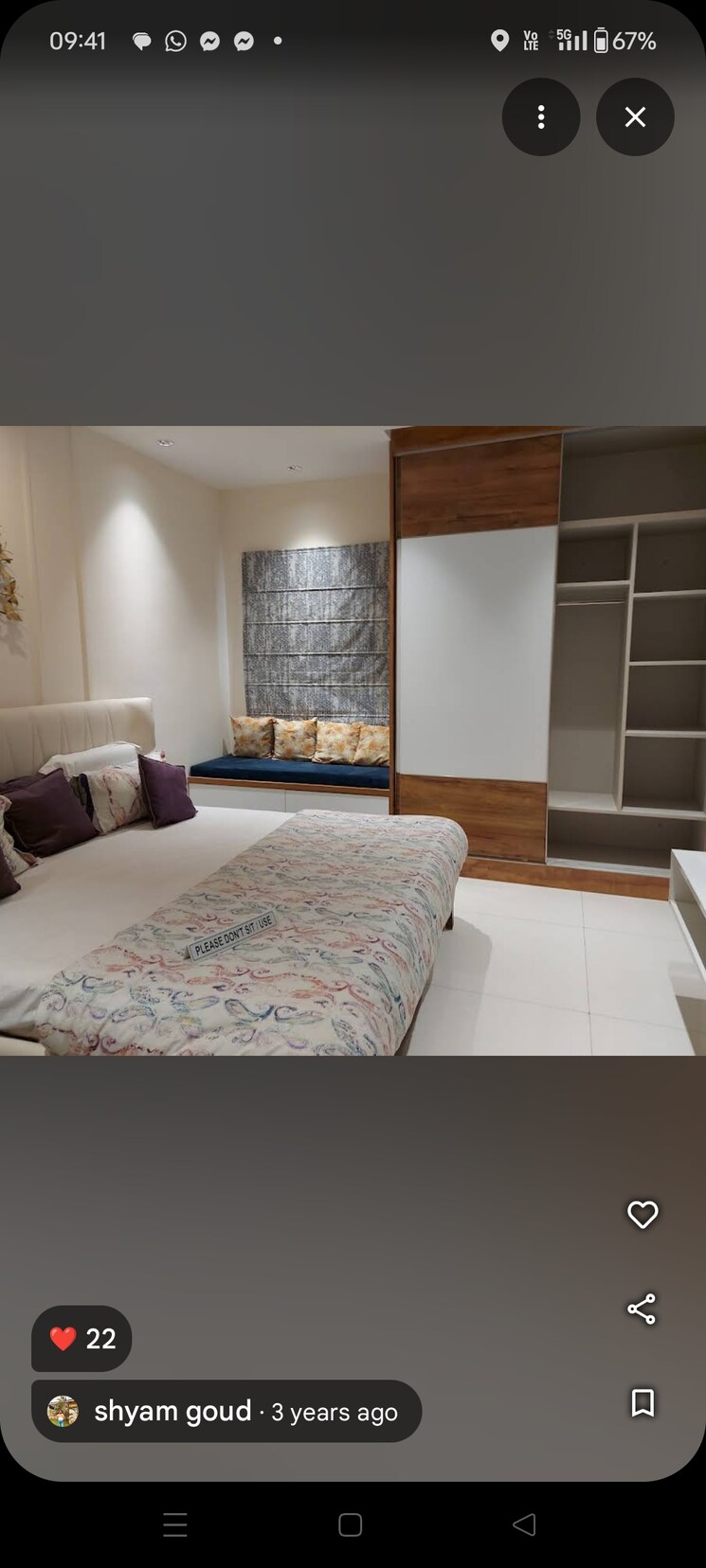 Bedroom, my-home-vihanga 3 Bedroom 2160 Sq.Ft. Apartment In Gachibowli Hyderabad 8938670