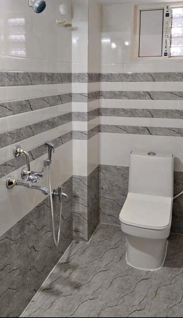 Bathroom in 3 BHK Apartment at Rajapushpa Provincia, Narsingi – for Rent