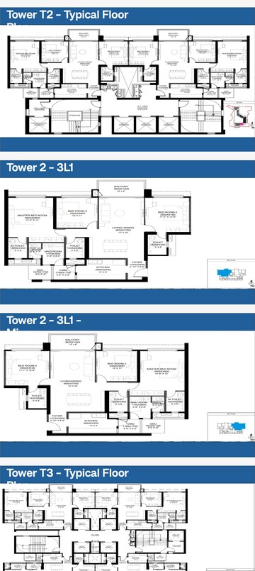 Floor Plan in 3 BHK Apartment at DLF The Westpark, Andheri West – for Sale