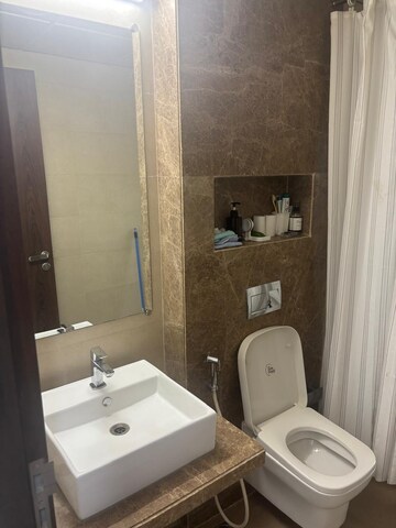Bathroom in 3 BHK Apartment at Celestia Spaces, Parel – for Rent