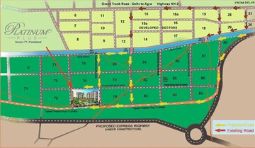 Master Plan in 3 BHK Apartment at KLJ Platinum Heights, Sector 77 – for Rent